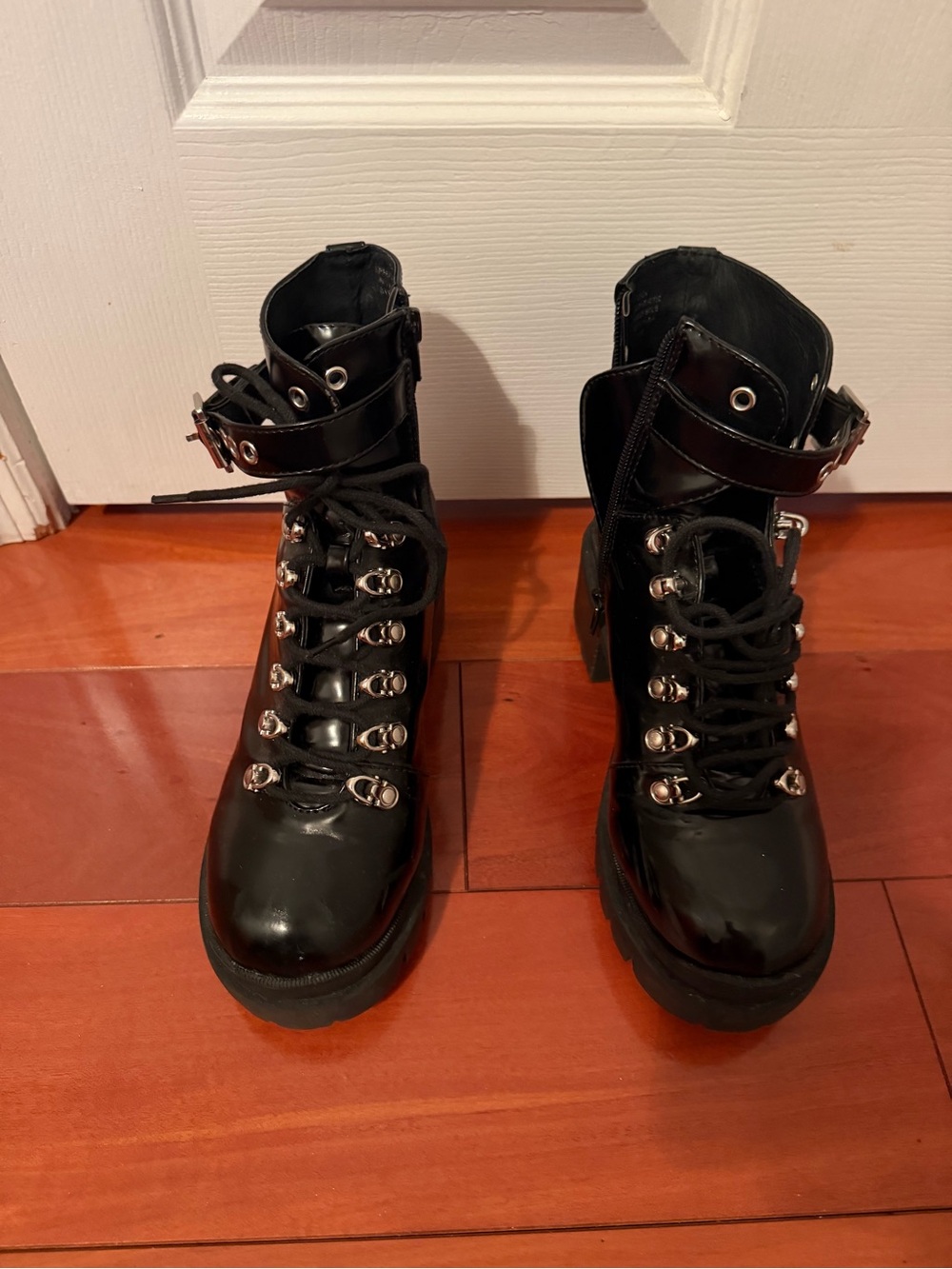Jeffrey Campbell Check Lace Up Boots